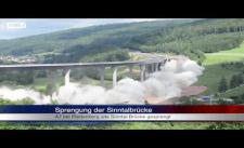 Cảnh phá huỷ một cây cầu ở Đức
